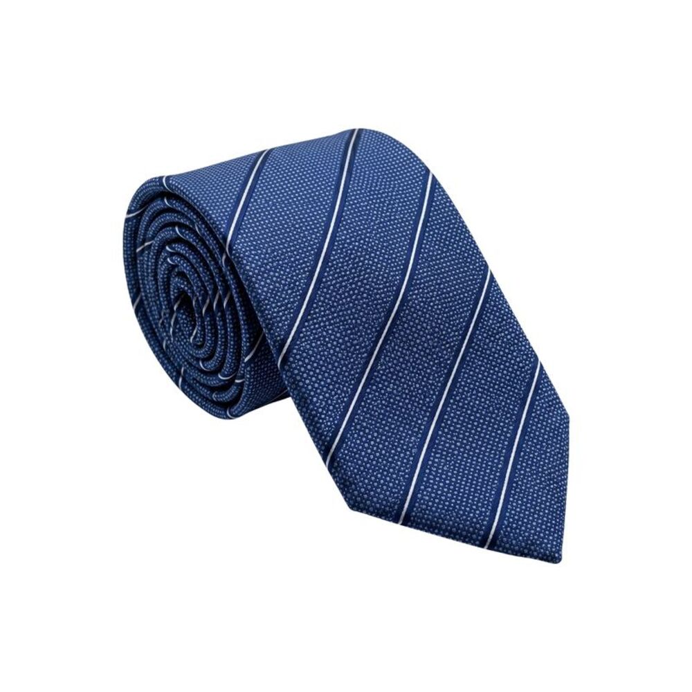 Emporio Armani Blue Striped 100% Silk Mens Tie